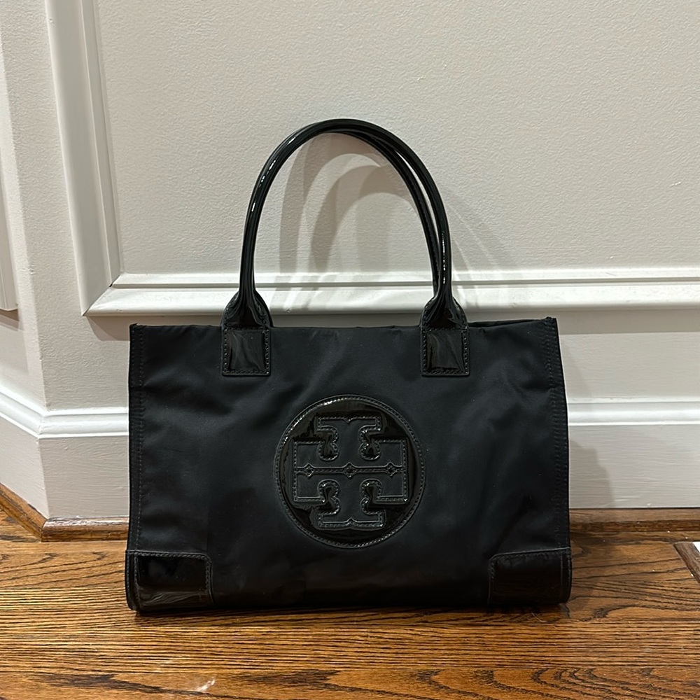 Tory Burch Black Mini Ella Tote